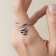 Серебряное кольцо "Змея" 3853