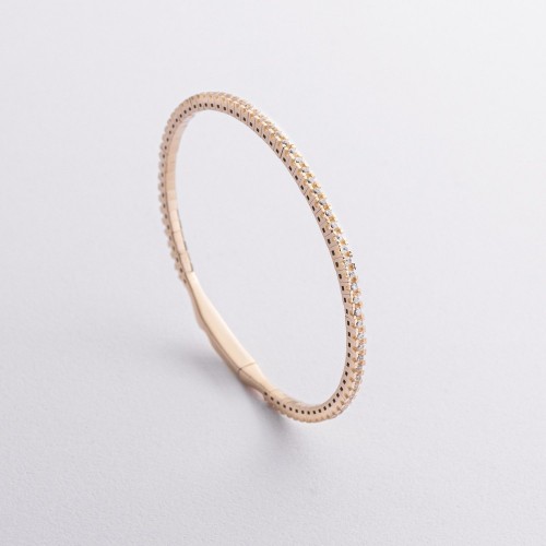 Золотий браслет "Clarice" з доріжкою каменів б05478