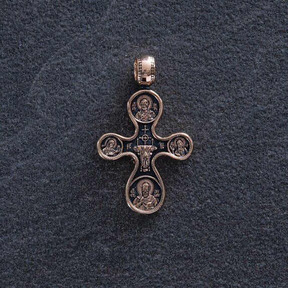 Православный крест "Этимасия. Восемь святых" п02662