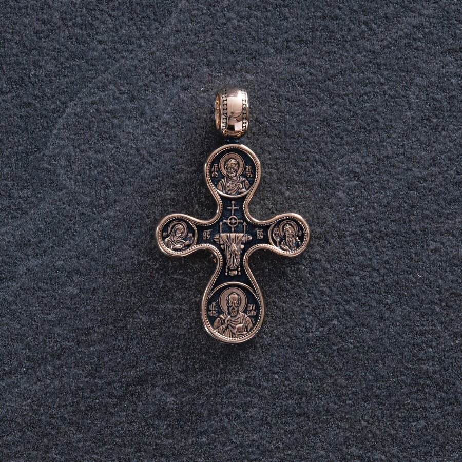 Православный крест "Этимасия. Восемь святых" п02662