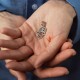 Серебряный кулон "Хамса" с фианитами 1190