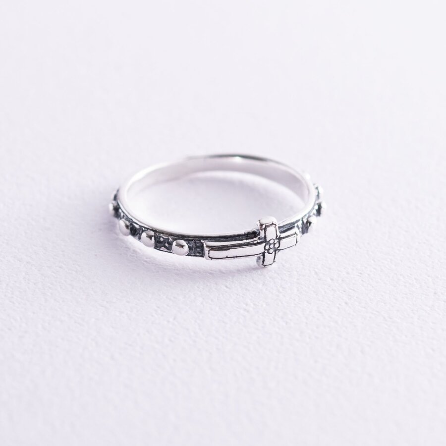 Срібний перстень "Розарій" (чорніння) 11812