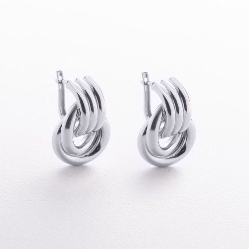 Сережки "Jessica" у білому золоті с09682