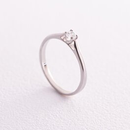 Помолвочное серебряное кольцо с фианитом 480
