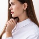 Золоті сережки з зеленими фіанітами с07406