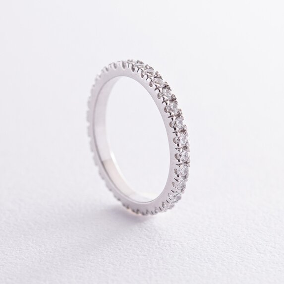 Cеребряное кольцо с дорожкой камней (фианиты) 8150