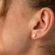 Серьги - пусеты "Сердечки" в красном золоте с08348