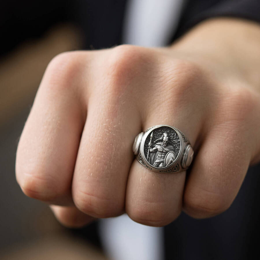 Мужское серебряное кольцо "Воин" 420