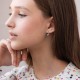 Детские золотые серьги с голубыми фианитами с03467