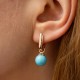Сережки з бірюзою (червоне золото) с08757