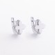 Серьги "Клевер" в белом золоте с09649