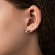 Сережки - пусети "Zoe" у білому золоті с09760
