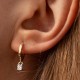 Сережки у жовтому золоті (фіаніти) с09191