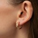 Серьги "Змеи" в красном золоте (фианиты) с09442