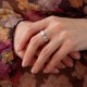Кольцо "Love" в белом золоте к08452