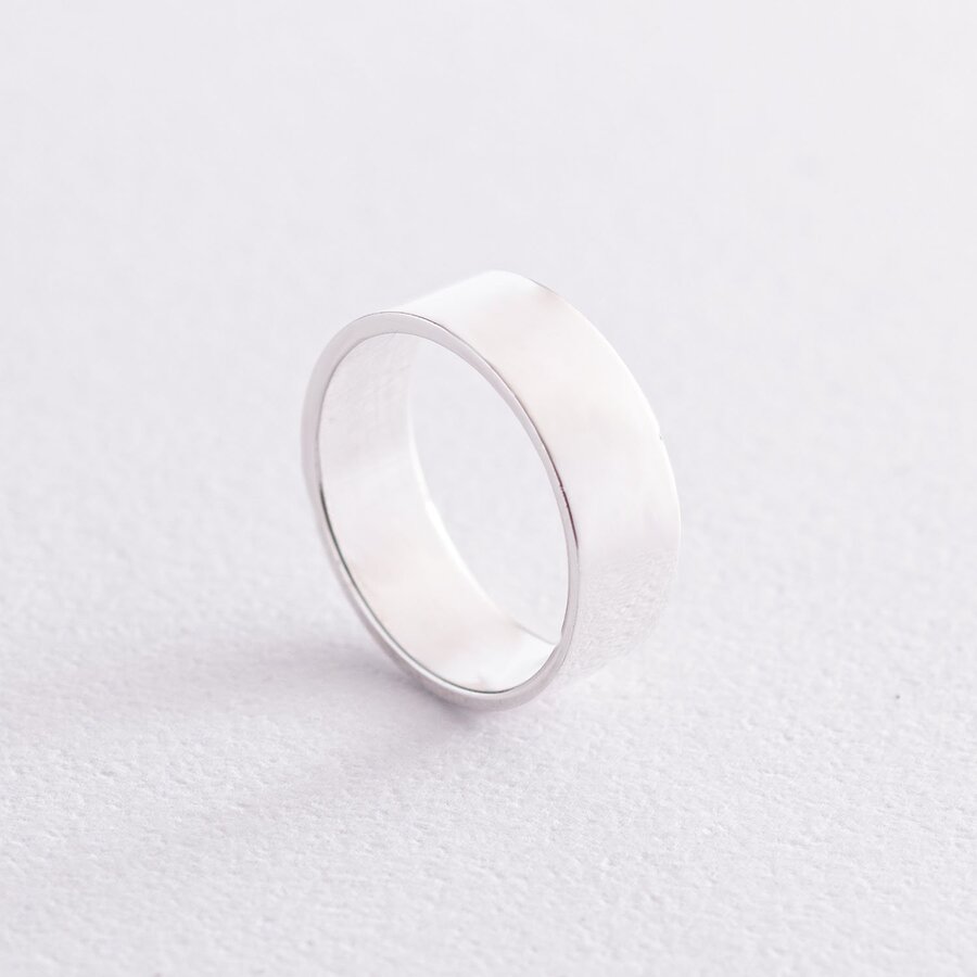 Серебряное кольцо "Минимализм" (возможна гравировка) 112144