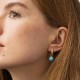 Сережки з бірюзою (червоне золото) с08757