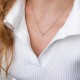 Серебряное колье с буквой "М" с фианитами 1103 М