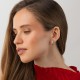Сережки з фіанітами (жовте золото) с09776