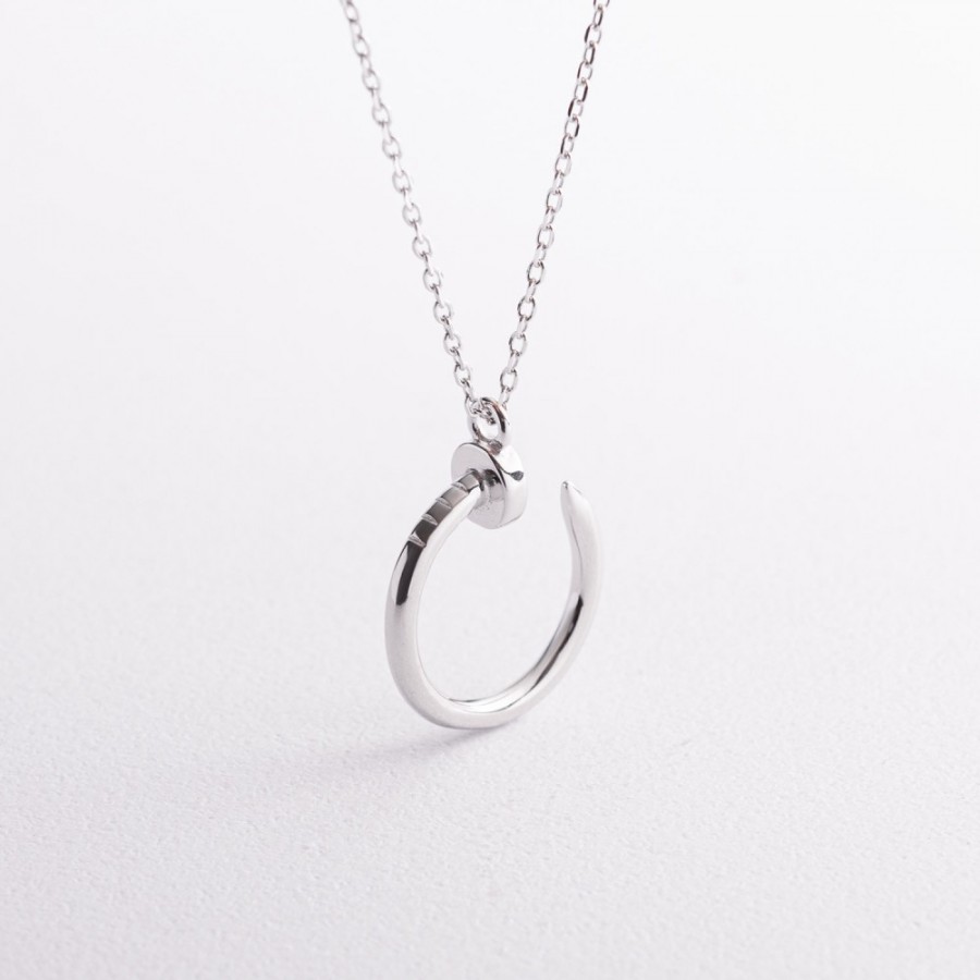 Серебряное колье "Гвоздь" 181374