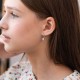 Дитячі срібні сережки з фіанітами 12750