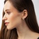 Серьги "Agnes" в красном золоте с09675