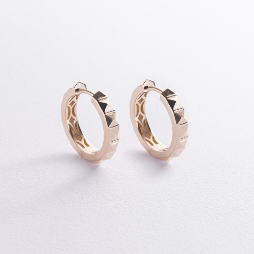Серьги - кольца "Eloise" в желтом золоте с08952