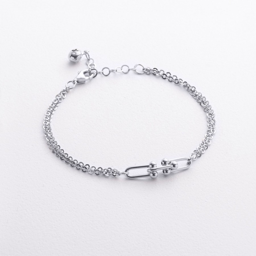 Браслет "Фантазія" у білому золоті б05806