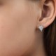 Золотые серьги с фианитами с04823