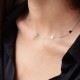 Серебряное колье "Сердечки" 908-01075
