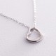 Серебряное колье "Сердечко" 181228