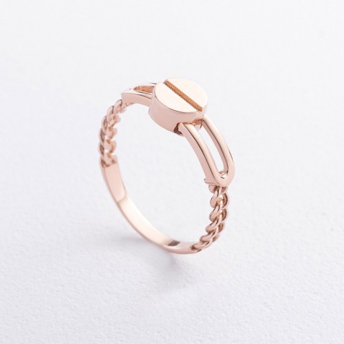 Кольцо "Love" в красном золоте к08505