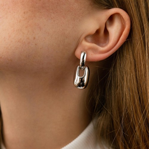 Серьги "Nicoletta" в белом золоте с09152