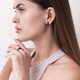 Срібні сережки з сапфірами і фіанітами 2943/9р-NSPH