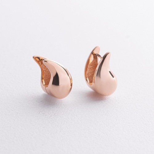 Золотые серьги "Капельки" с09633