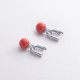 Серьги с кораллом (белое золото) с08741