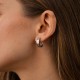 Серьги "Love" в белом золоте с09360