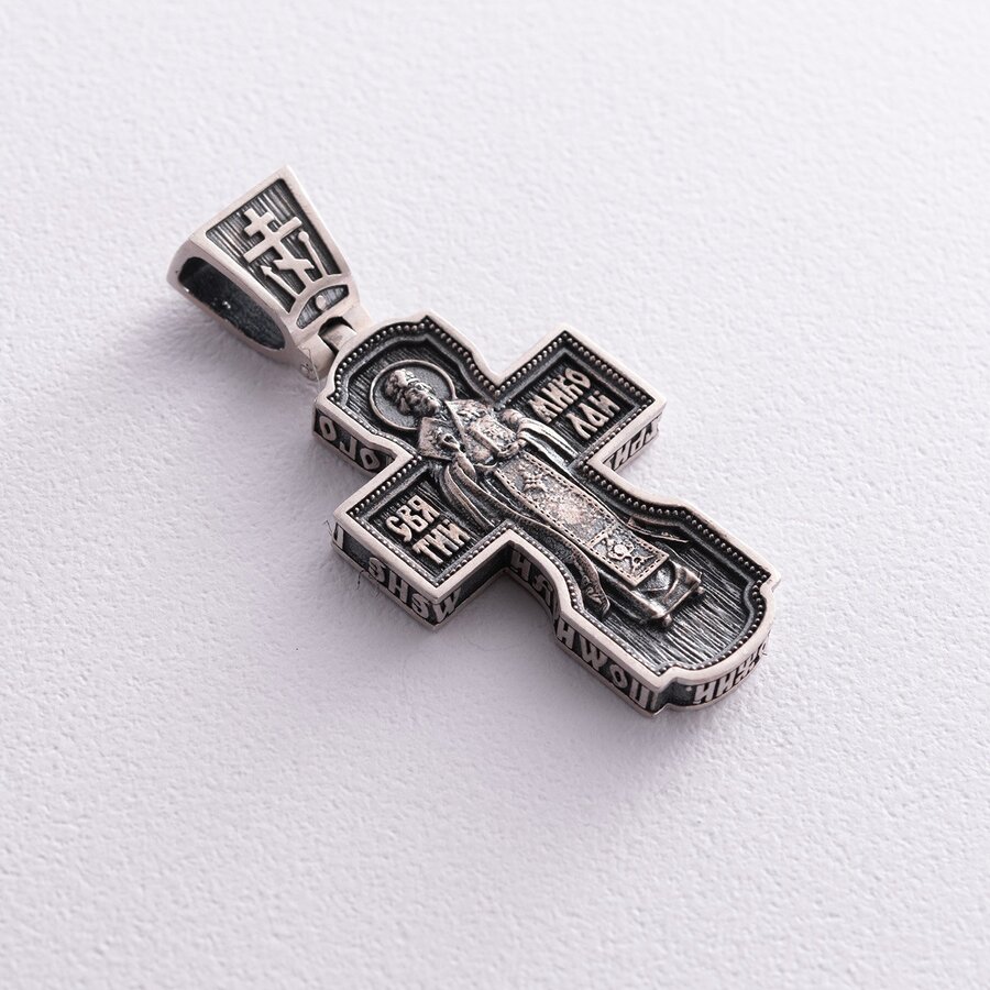 Православный крест "Распятие Христово. Св. Николай Чудотворец" кд-7