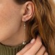 Срібні висячі сережки з кульками 123261