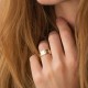 Кольцо "Love" в желтом золоте к07549