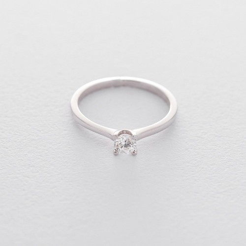 Золота заручальна каблучка (куб. циркон Swarovski) к06300