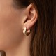 Сережки - кільця "Luisa" у жовтому золоті с09158