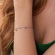 Серебряный браслет с голубыми фианитами 141638