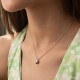 Серебряное колье "Капелька" 908-01302