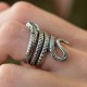 Серебряное кольцо "Змея" 112663