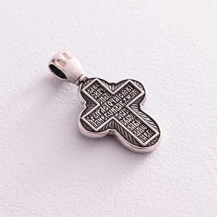 Срібний хрестик з чорнінням 13534