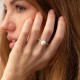 Срібна каблучка з перлиною і фіанітами 901-00290