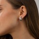 Серьги "Megan" в белом золоте с09736