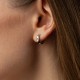 Серьги - кольца в красном золоте с09521