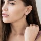 Серьги в красном золоте на английской застежке с06832